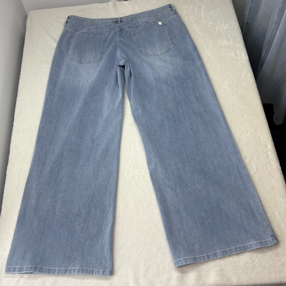 Halara Flex Asymmetric Low Rise Baggy Wide Leg Stretchy Jeans Size XL Tall - Picture 3 of 9